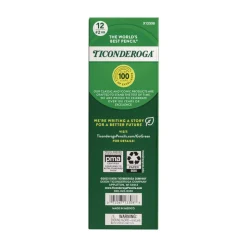 Dixon Ticonderoga Beginners HB (#2) Woodcase Pencil with Eraser and Microban - Black Lead/Yellow Barrel (12/Pack)