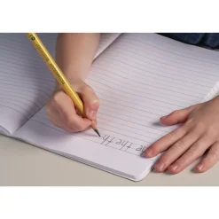 Dixon Ticonderoga Beginners HB (#2) Woodcase Pencil with Eraser and Microban - Black Lead/Yellow Barrel (12/Pack)