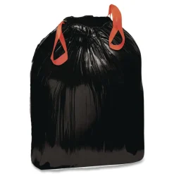 Draw 'n Tie Drawstring 33 Gallon 1.2 mil 33.5 in. x 38 in. Heavy-Duty Trash Bags - Black (150/Box)