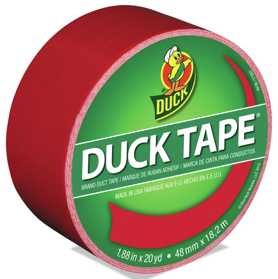 Duck 1.88 in. x 20 yards 3 in. Core Colored Duct Tape - Red (1-Roll)