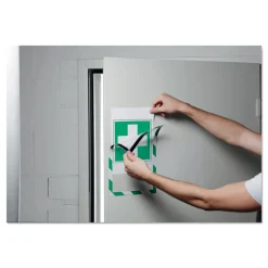 Durable 8.5 in. x 11 in. DURAFRAME Security Magnetic Sign Holder - Green/White Frame (2/Pack)