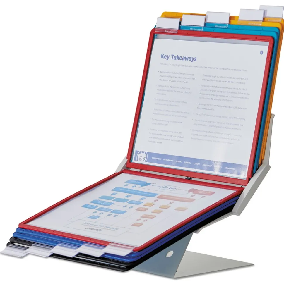 Durable 10 Panels VARIO Pro Legal Desktop Reference System - Assorted Borders and Panels