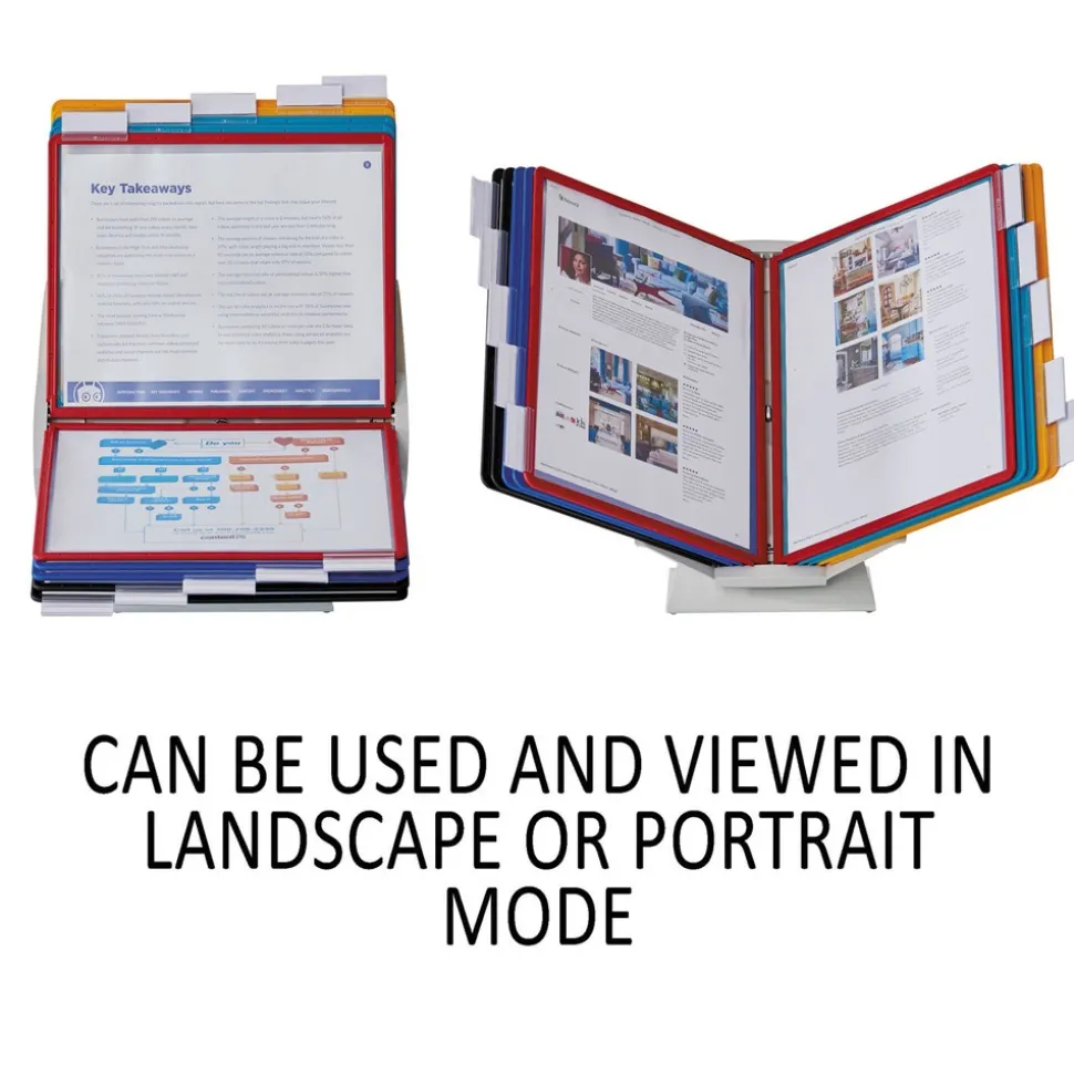 Durable 10 Panels VARIO Pro Legal Desktop Reference System - Assorted Borders and Panels