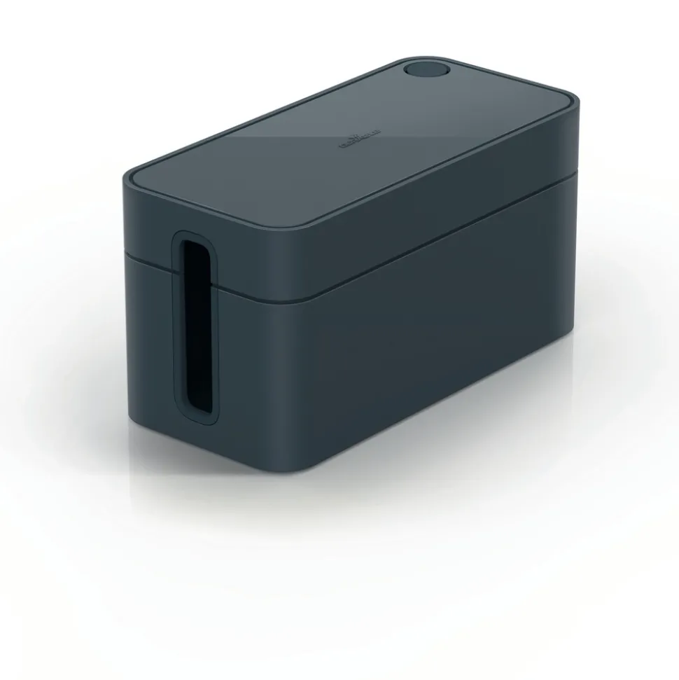 Durable CAVOLINE 9.6 in. x 4.96 in. x 4.56 in. Cable Management Box - Small, Charcoal