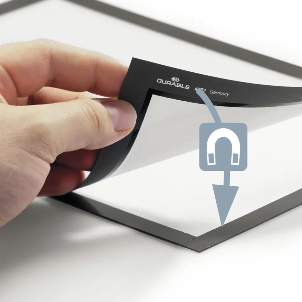 Durable DURAFRAME 11 in. x 17 in. Sign Holder - Black Frame (2/Pack)