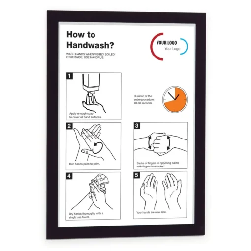 Durable DURAFRAME MAGNETIC Sign Holder Frame 13.39 x 17.87 Black Frame 2/Pack