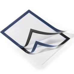 Durable Infoframe DURAFRAME 9.5 in. x 12 in. Self Adhesive Double Sided Sign Holder - Dark Blue Frame (2/Pack)