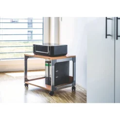 Durable System 48 23.6 in. x 18.7 in. x 17 in. 2 Shelves Metal Multi-Function Trolley - Beech