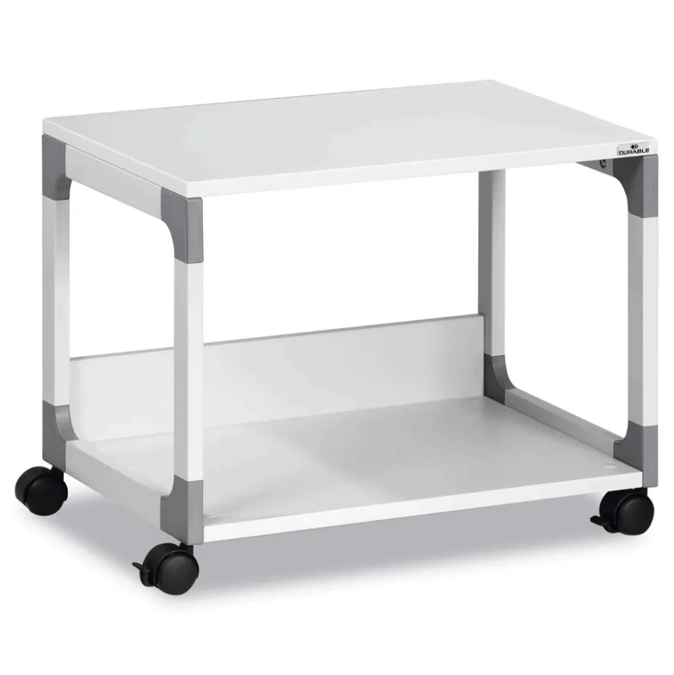 Durable System 48 23.6 in. x 18.7 in. x 17 in. 2 Shelves Metal Multi-Function Trolley - Gray