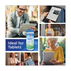 Dust-Off 5 in. x 7 in. Cloth Premoistened Monitor Cleaning Wipes - White