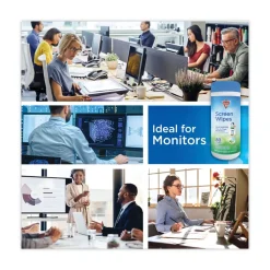 Dust-Off 5 in. x 7 in. Cloth Premoistened Monitor Cleaning Wipes - White