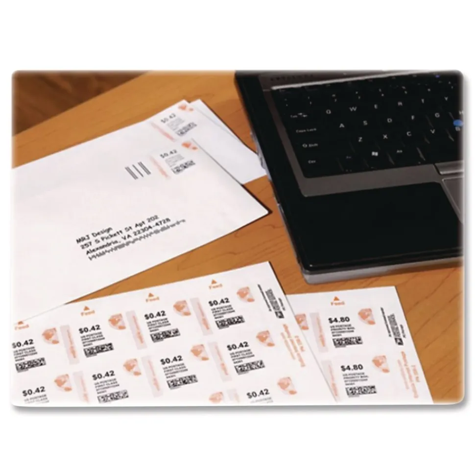 DYMO Printable Postage Stamp Sheets - White (192/Pack)