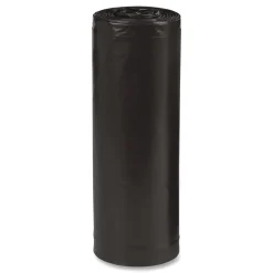 Earthsense Commercial 1507103 38 in. x 58 in. 2 mil 60 Gallon Linear Low Density Recycled Can Liners - Black (100/Carton)