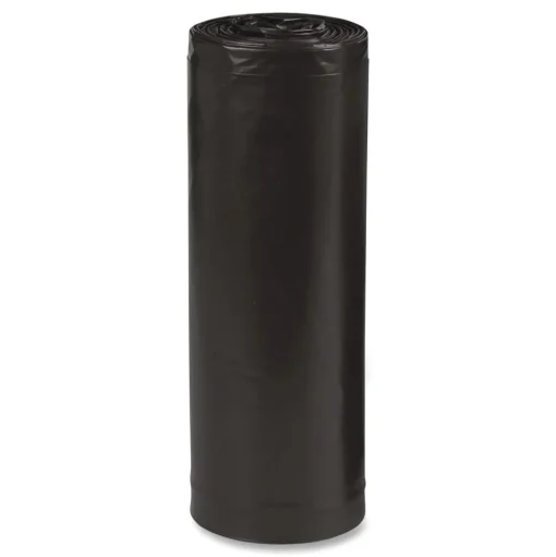 Earthsense Commercial 1507103 38 in. x 58 in. 2 mil 60 Gallon Linear Low Density Recycled Can Liners - Black (100/Carton)