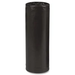 Earthsense Commercial 40 in. x 46 in. 45 gal. 1.65 mil Linear Low Density Recycled Can Liners - Black (100/Carton)