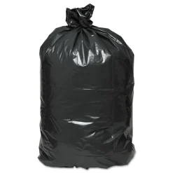 Earthsense Commercial 40 in. x 46 in. 45 gal. 1.65 mil Linear Low Density Recycled Can Liners - Black (100/Carton)