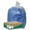 Earthsense Commercial 28.5 in. x 43 in. 23 gal. 1 mil Linear Low Density Clear Recycled Can Liners - Clear (150/Carton)