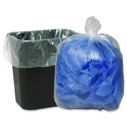 Earthsense Commercial 28.5 in. x 43 in. 23 gal. 1 mil Linear Low Density Clear Recycled Can Liners - Clear (150/Carton)