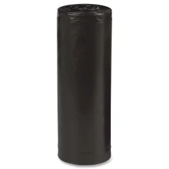 Earthsense Commercial 40 in. x 46 in. 45-Gallon 2 mil. Linear Low Density Recycled Can Liners - Black (100/Carton)