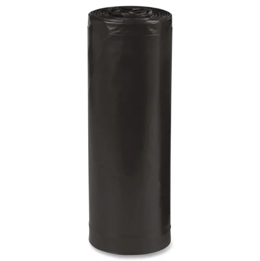 Earthsense Commercial 40 in. x 46 in. 45-Gallon 2 mil. Linear Low Density Recycled Can Liners - Black (100/Carton)