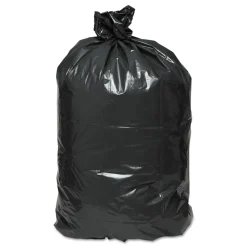 Earthsense Commercial 40 in. x 46 in. 45-Gallon 2 mil. Linear Low Density Recycled Can Liners - Black (100/Carton)