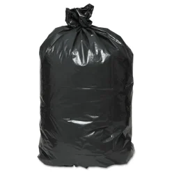 Earthsense Commercial 33 in. x 39 in. 33-Gallon 1.65 mil. Linear Low Density Recycled Can Liners - Black (100/Carton)