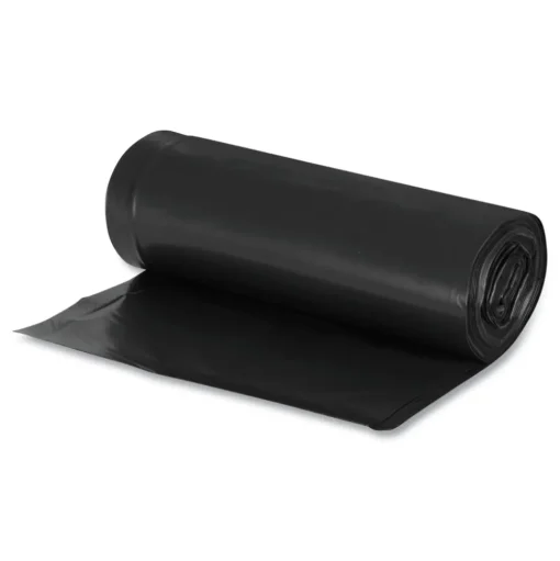 Earthsense Commercial 38 in. x 58 in. 1.25 mil 60 Gallon Linear Low Density Recycled Can Liners - Black (100/Carton)