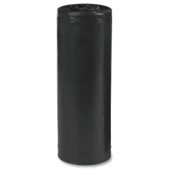 Earthsense Commercial 38 in. x 58 in. 1.25 mil 60 Gallon Linear Low Density Recycled Can Liners - Black (100/Carton)