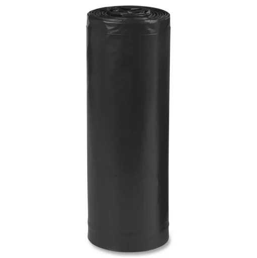 Earthsense Commercial 38 in. x 58 in. 1.25 mil 60 Gallon Linear Low Density Recycled Can Liners - Black (100/Carton)