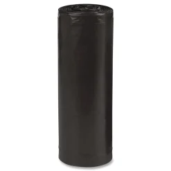 Earthsense Commercial 43 in. x 47 in. 56-Gallon 2 mil. Linear Low Density Recycled Can Liners - Black (100/Carton)