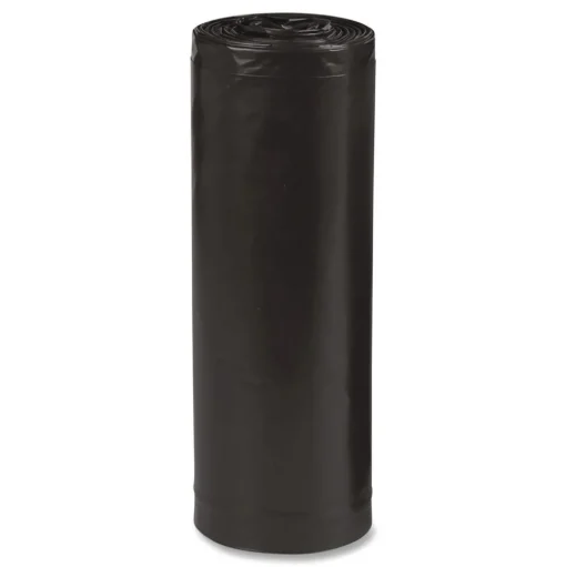 Earthsense Commercial 43 in. x 47 in. 56-Gallon 2 mil. Linear Low Density Recycled Can Liners - Black (100/Carton)
