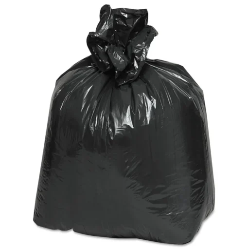 Earthsense Commercial 24 in. x 23 in. 10-Gallon 0.85 mil. Linear Low Density Recycled Can Liners - Black (500/Carton)