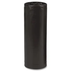Earthsense Commercial 33 in. x 39 in. 33-Gallon 1.25 mil. Linear Low Density Recycled Can Liners - Black (100/Carton)