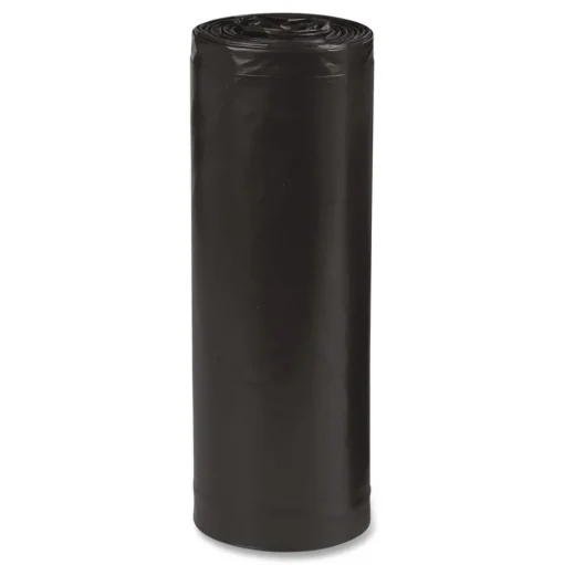 Earthsense Commercial 33 in. x 39 in. 33-Gallon 1.25 mil. Linear Low Density Recycled Can Liners - Black (100/Carton)