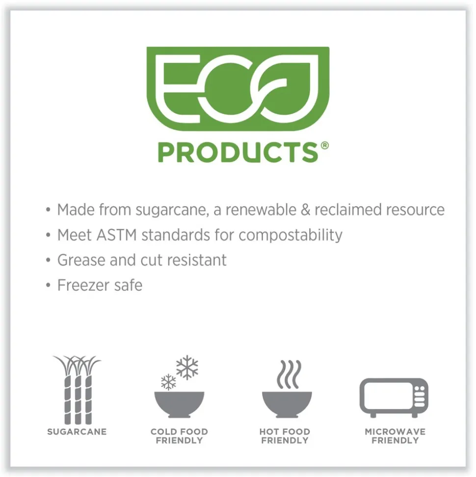 Eco-Products EP-SPCLID2 2 oz Sugarcane Portion Cup Lids - White (2500/Carton)