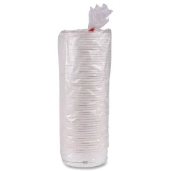 Eco-Products GreenStripe 7.28 in. Diameter x 2.48 in. 32 oz. Paper Food Containers - White (300/Carton)