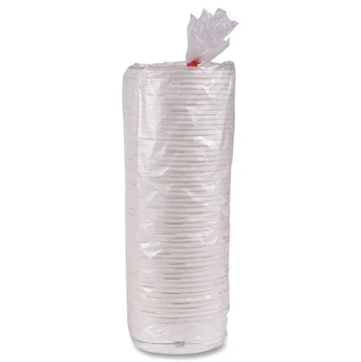 Eco-Products GreenStripe 7.28 in. Diameter x 2.48 in. 32 oz. Paper Food Containers - White (300/Carton)