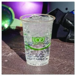 Eco-Products GreenStripe 10 oz. Plastic Cold Cups - Clear (1000/Carton)