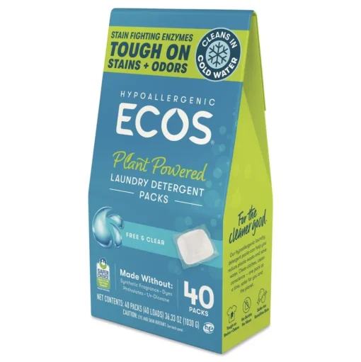 ECOS Laundry Detergent Packs - Free and Clear (6/Carton)