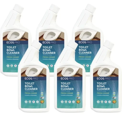 ECOS PRO 24 oz Toilet Bowl Cleaner Squeeze Bottle - Fresh Cedar Scent (6/Carton)