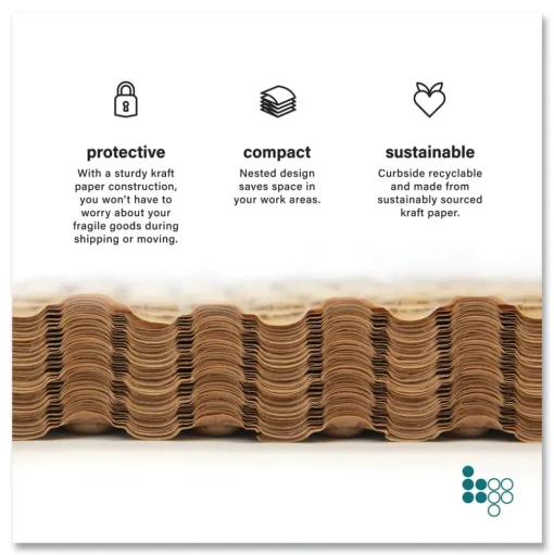Elementree 01913 12 in. x 250 ft. Perforated Every 12 in. Bubble Paper - Kraft (250/Carton)