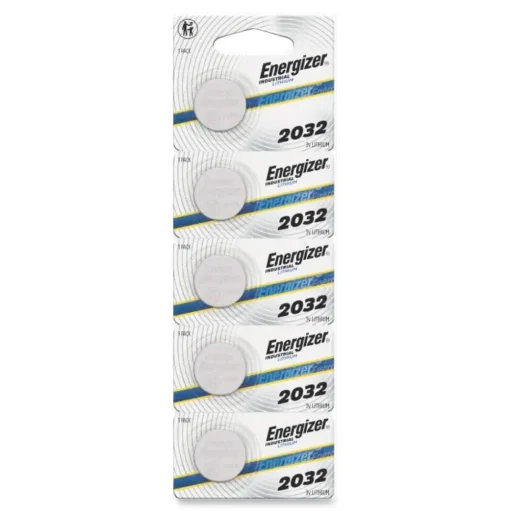 Energizer Industrial Lithium CR2032 3V Coin Battery with Tear-Strip Packaging (100/Box)