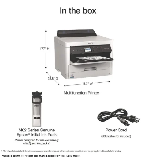 Epson WorkForce Pro WF-M5299 Monochrome Wireless Inkjet Printer