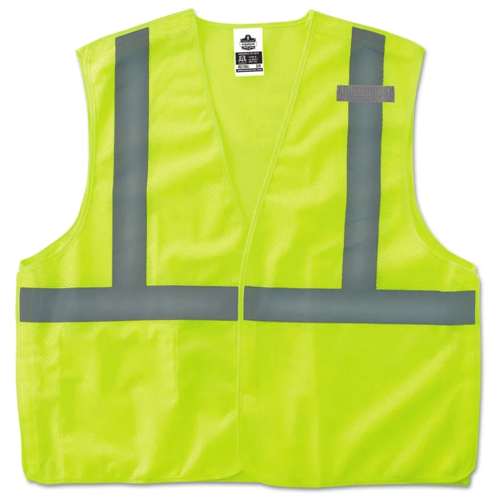 Ergodyne GloWear 8215BA Type R Class 2 Econo Breakaway Mesh Safety Vest - 4X-Large to 5X-Large Lime