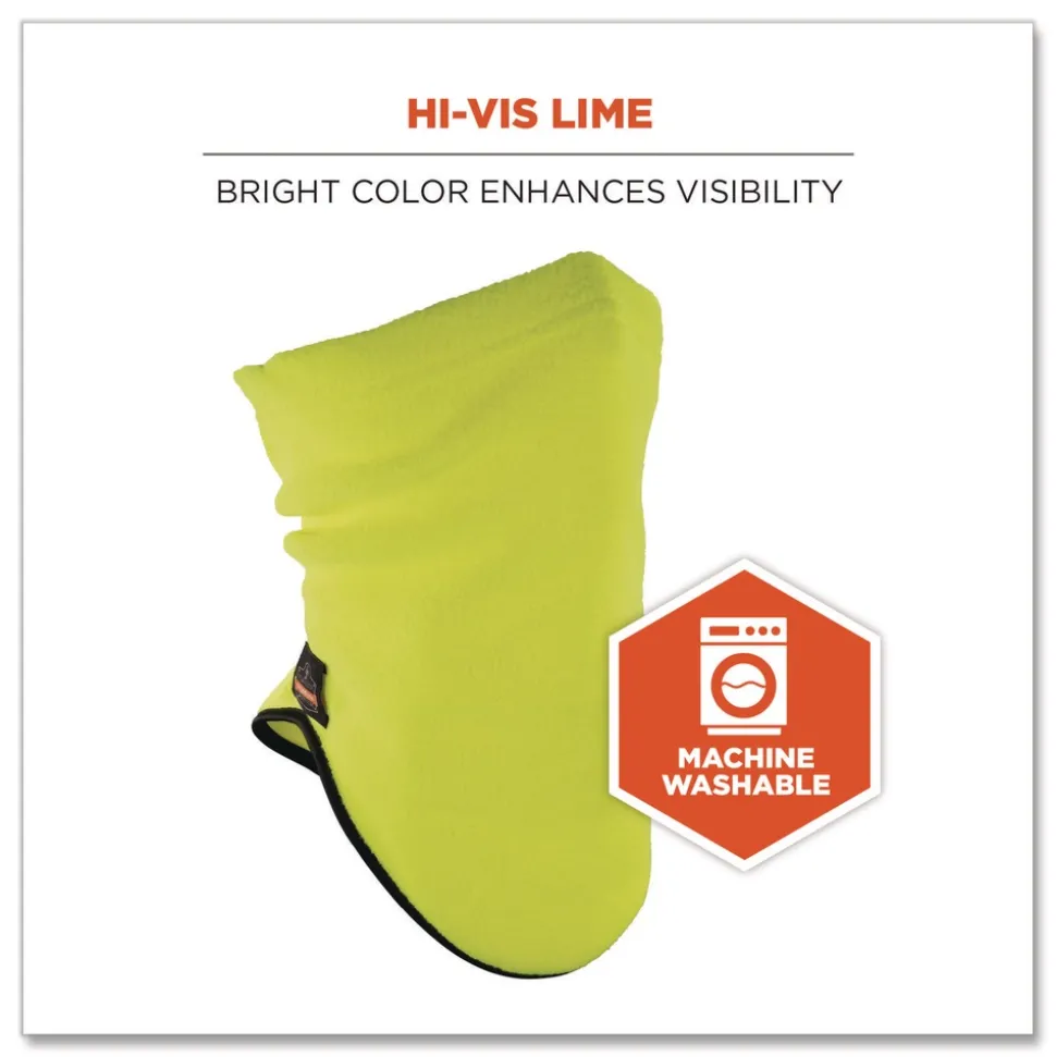 Ergodyne N-Ferno 6960 One Size Fits Most Fleece Neck Gaiter - Hi-Vis Lime