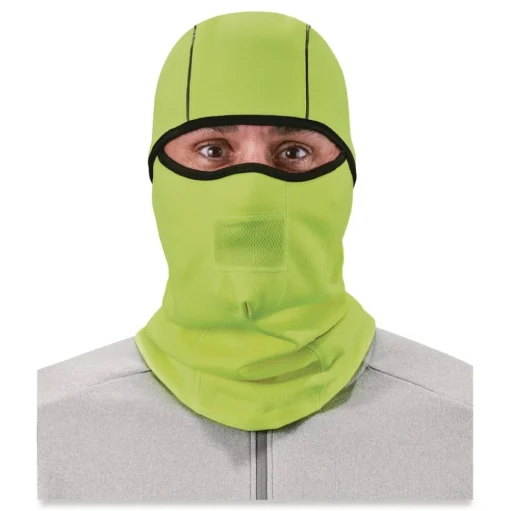 Ergodyne N-Ferno 6823 One Size Fits Most Fleece Hinged Balaclava Face Mask - Lime