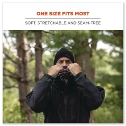 Ergodyne N-Ferno 6491 One Size Fits Most Reversible Thermal Fleece plus Poly Multi-Band - Lime