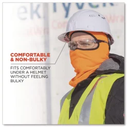 Ergodyne N-Ferno 6821 One Size Fits Most Fleece Balaclava Face Mask - Orange
