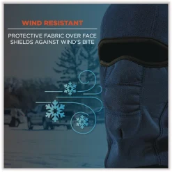 Ergodyne N-Ferno 6823 One Size Fits Most Fleece Hinged Balaclava Face Mask - Navy