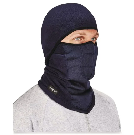 Ergodyne N-Ferno 6823 One Size Fits Most Fleece Hinged Balaclava Face Mask - Navy